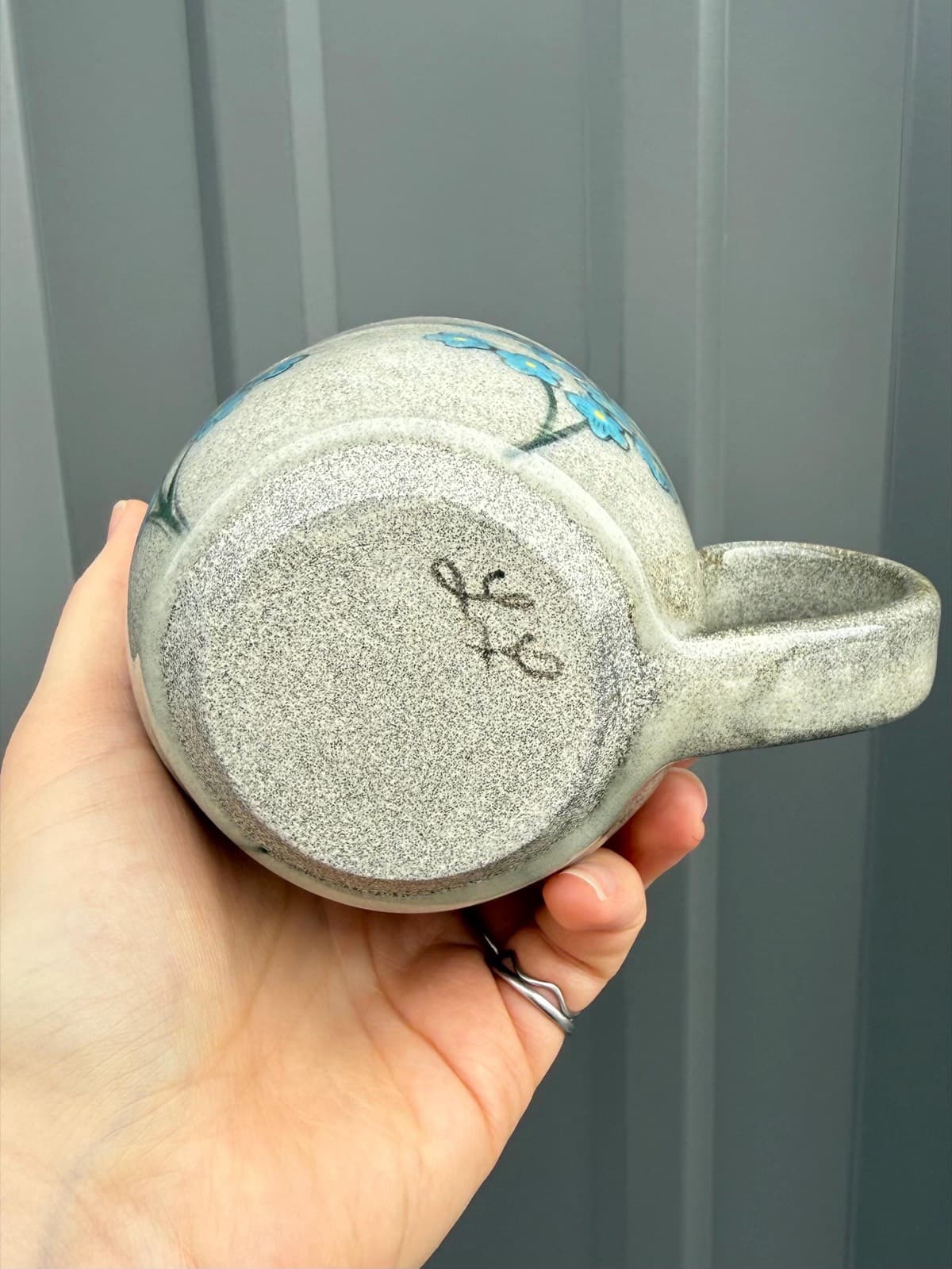 Hand Painted Forget Me Not Ceramic Mug