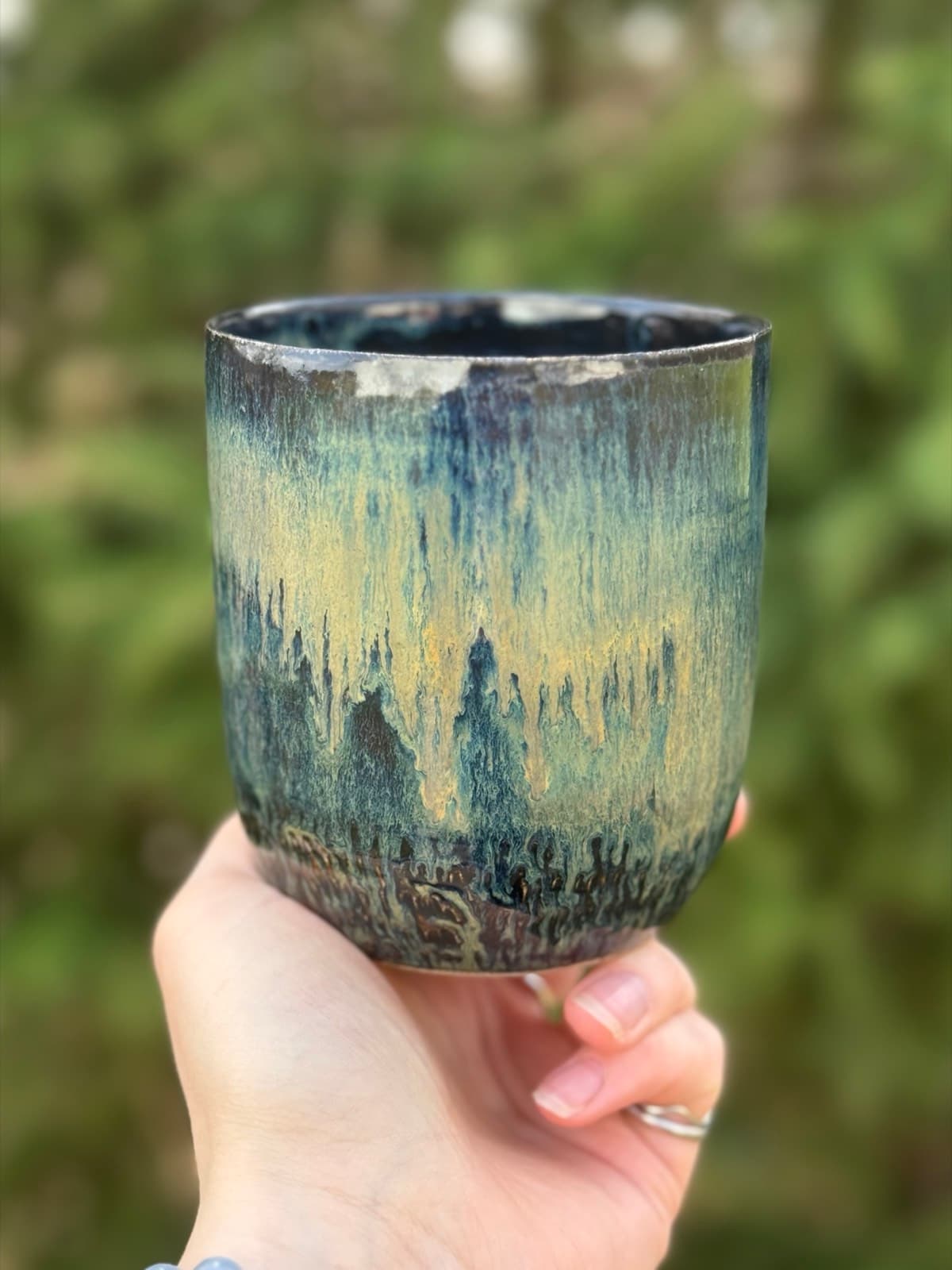 Waterfall red iron oxide tall-ish cup