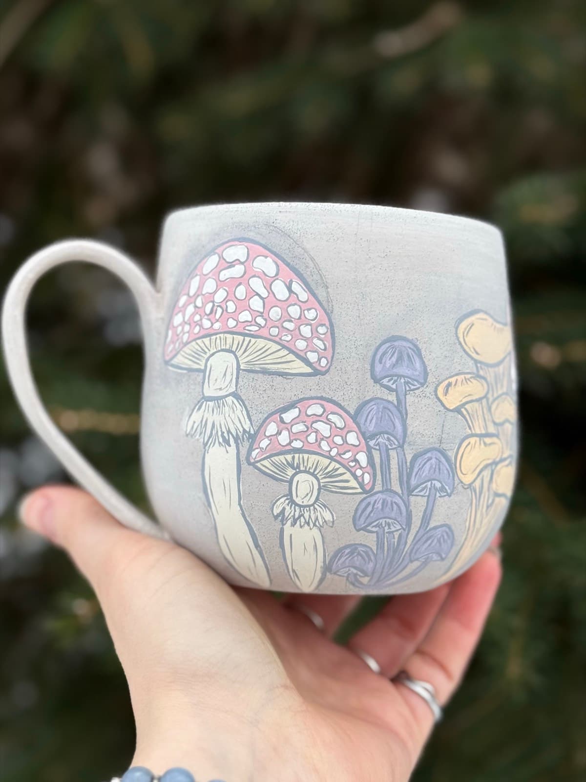 Mushroom mug work in progress